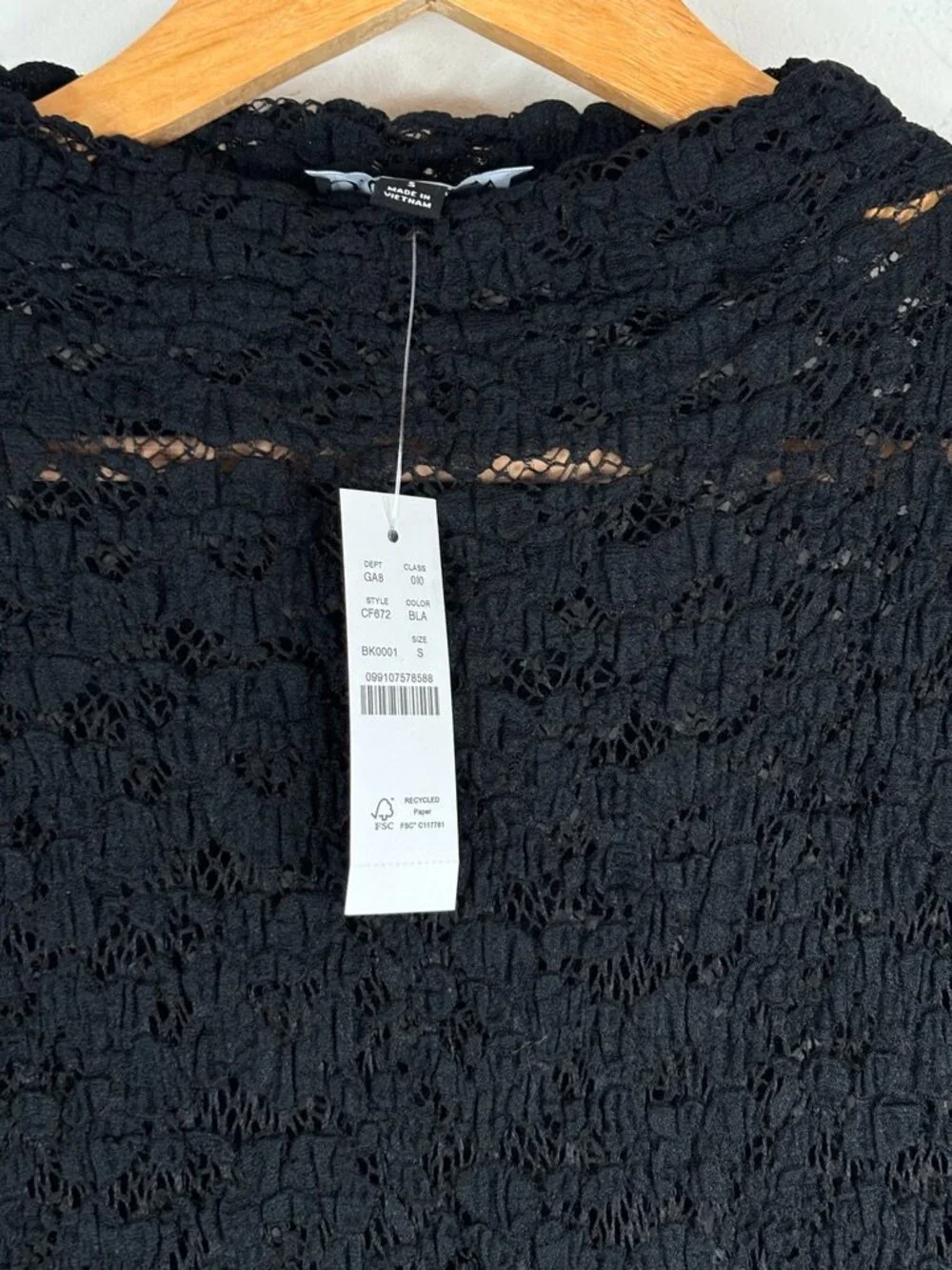 NWT J Crew Mock Neck Black Lace Blouse Top S Long Sleeve Romantic Goth Sheer